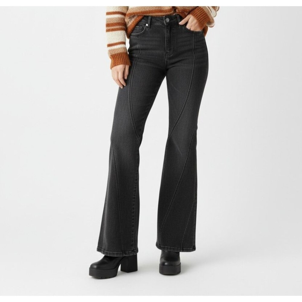 Altard State Hidden Flare Bell Bottom Jeans Women 30 Black Stretch Retro 70's